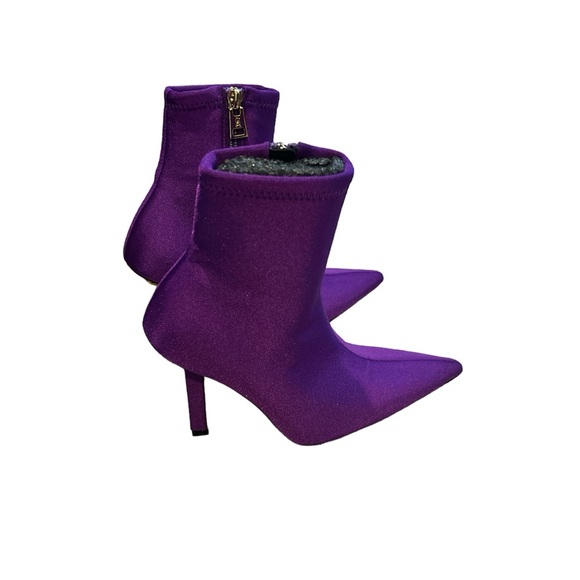 Good American Neoprene Ankle Boots Size 4 Purple NWOB - Picture 5 of 6